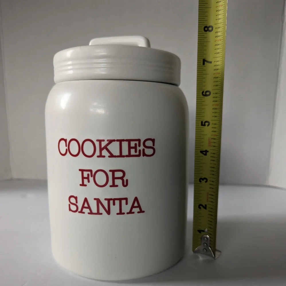 Target Bullseye Playground Cookies For Santa Cookie Jar Christmas White Ceramic